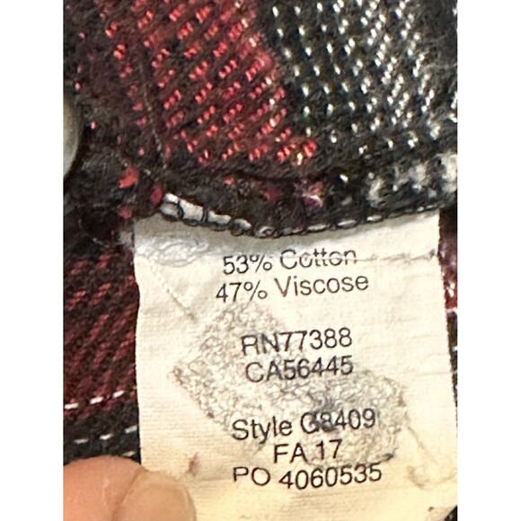 Madewell Size M Courier Grunge Plaid Flannel ShirtDress Pockets Boho Fall - Picture 11 of 12